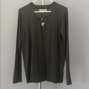 Pink Rose MO Sweater Size Medium in Elegant Moss